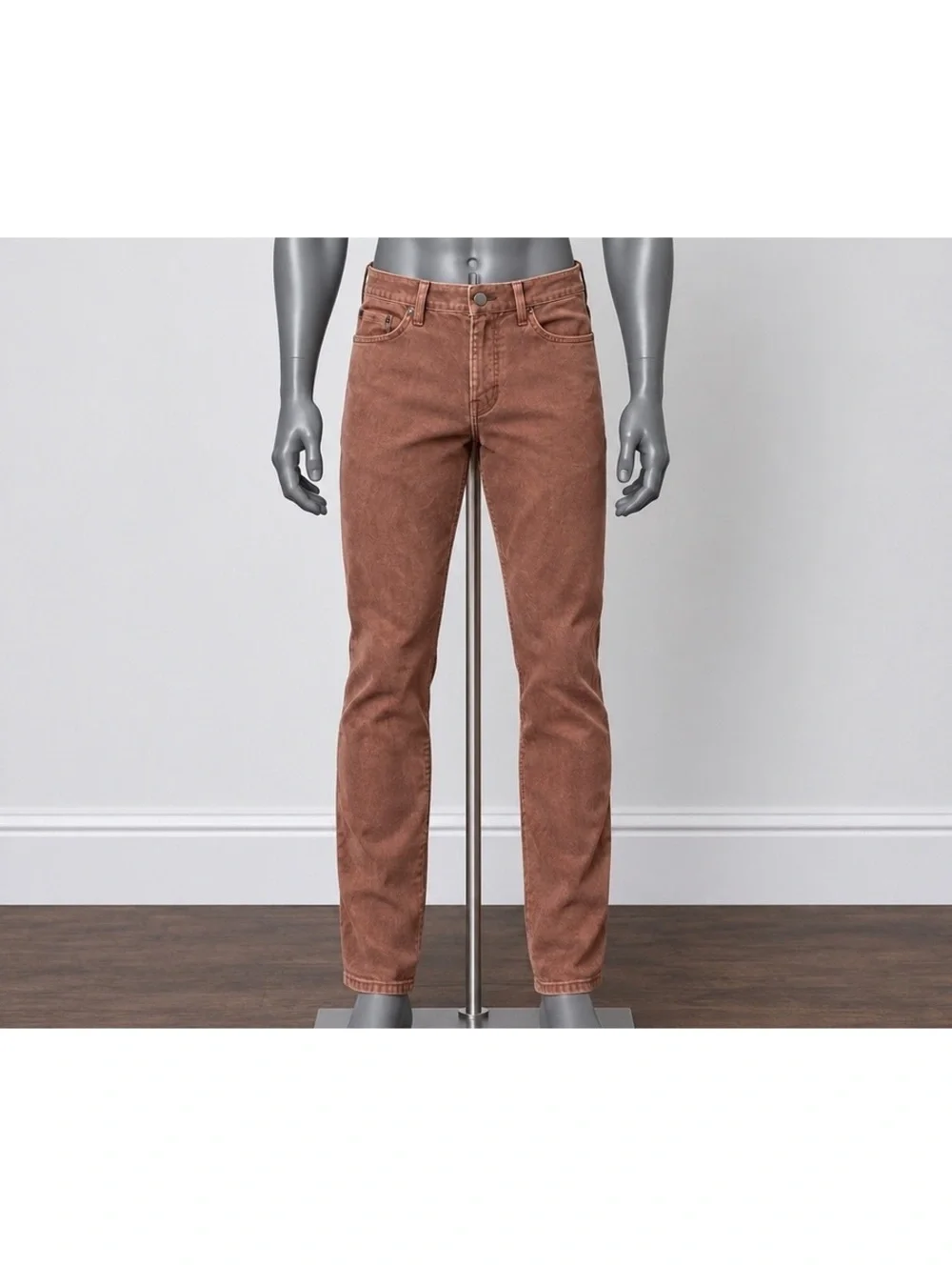 Banana Republic Traveler Pants Men 32x34 Brown Athletic Tapered Stretch 5 Pocket
